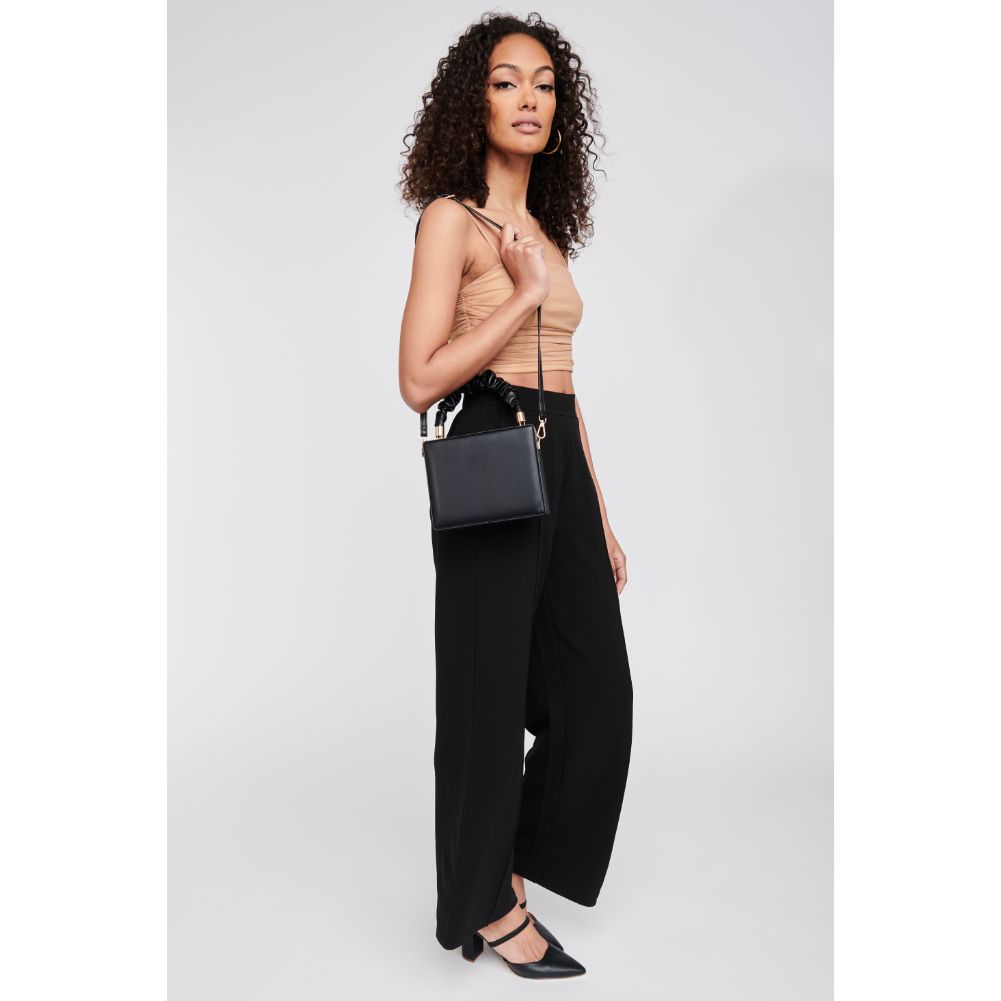 Woman wearing Black Moda Luxe Kaia Crossbody 842017126133 View 4 | Black