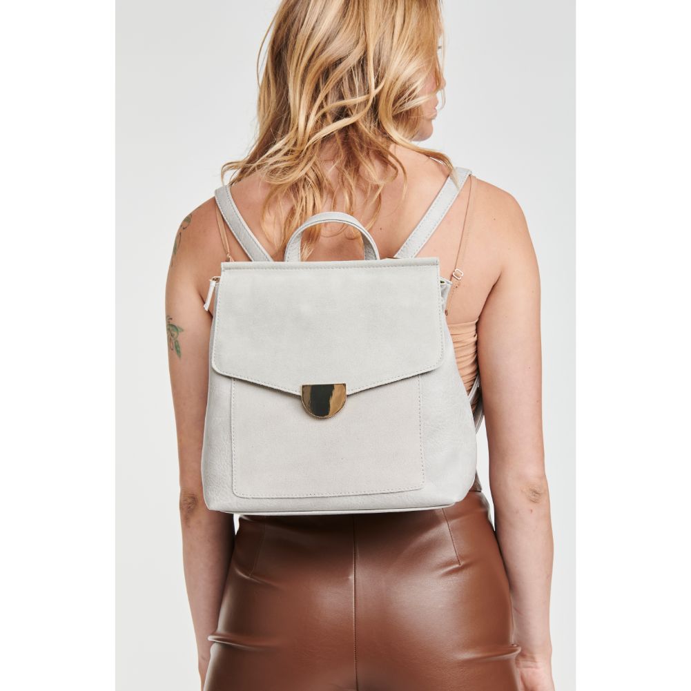Woman wearing Grey Sol and Selene Lynn Backpack 842017119470 View 1 | Grey