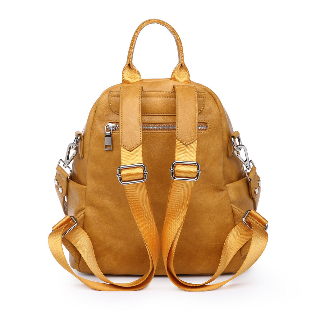 Product Image of Moda Luxe Bowie Backpack 842017119524 View 7 | Mustard