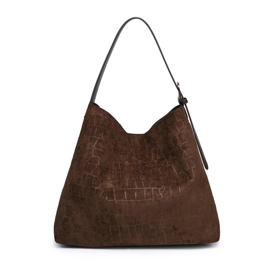 Moda Luxe Neve Croco Tote 842017142430 View 3 | Chocolate