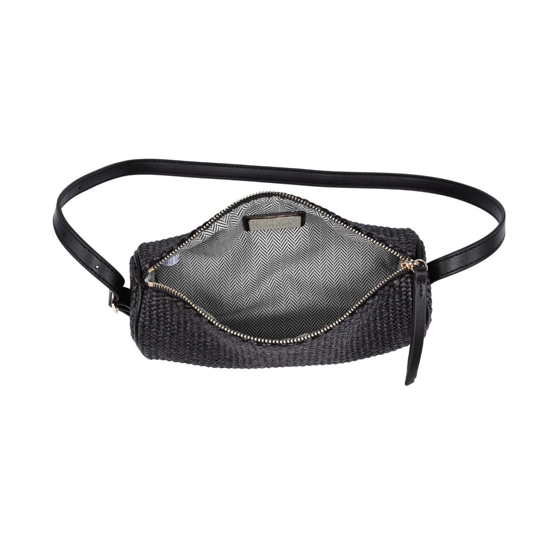 Woman wearing Chocolate Moda Luxe Mila - Straw Shoulder Bag 842017140689 View 9 | Chocolate