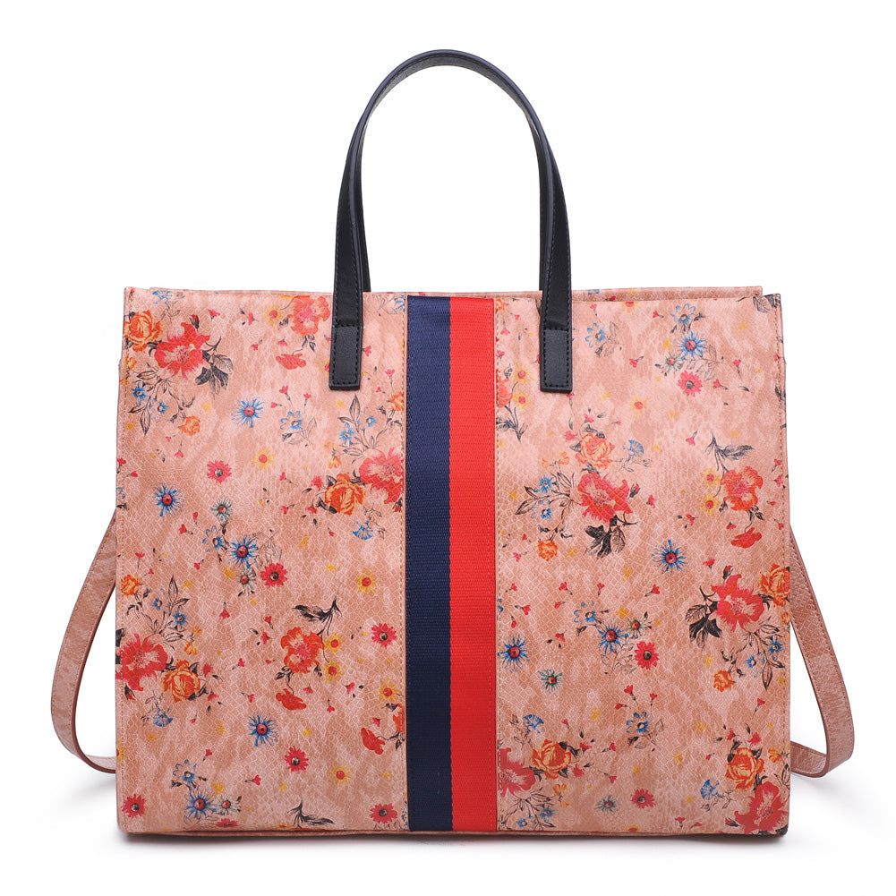 Product Image of Moda Luxe Julian Print Tote 842017118534 View 5 | Blush