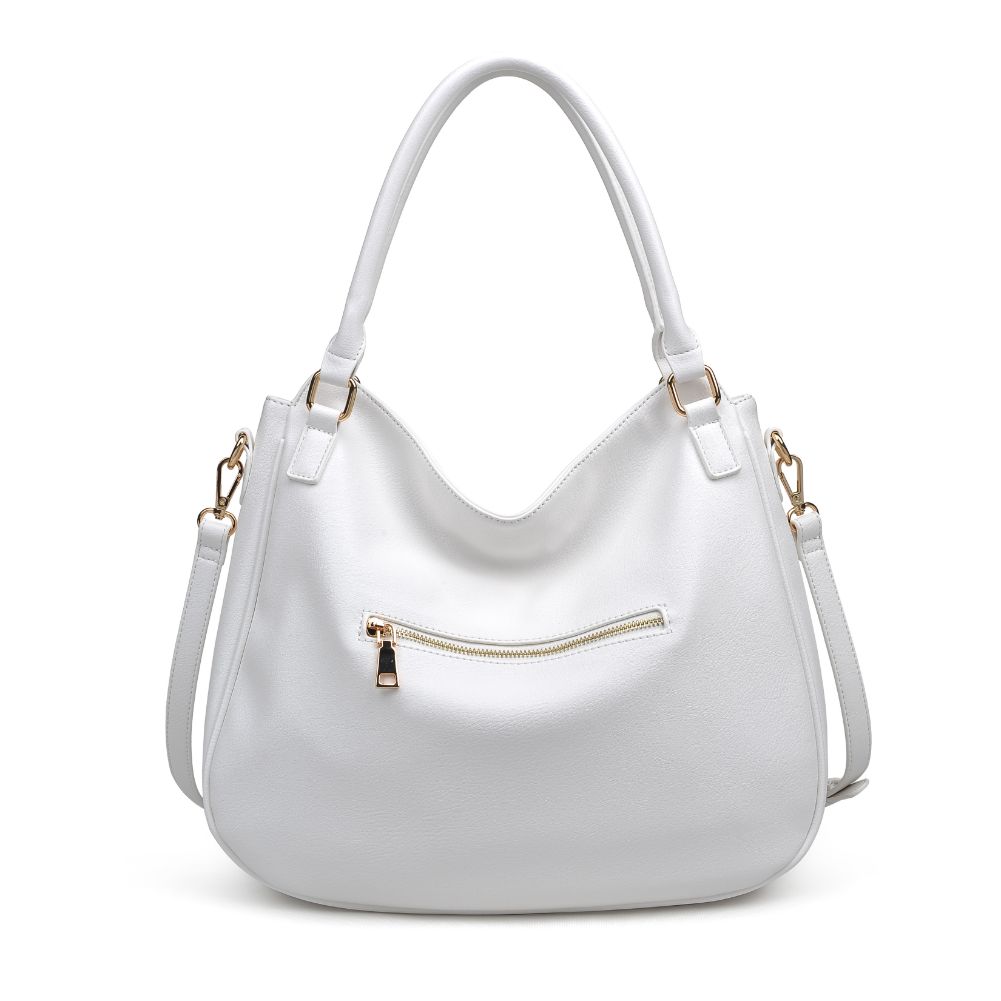 Product Image of Moda Luxe Angelica Satchel 842017123873 View 3 | White