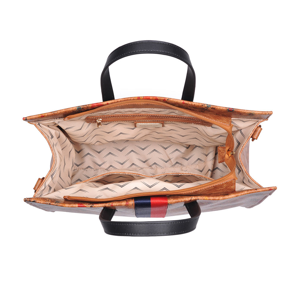 Product Image of Moda Luxe Julian Print Tote 842017118527 View 8 | Tan