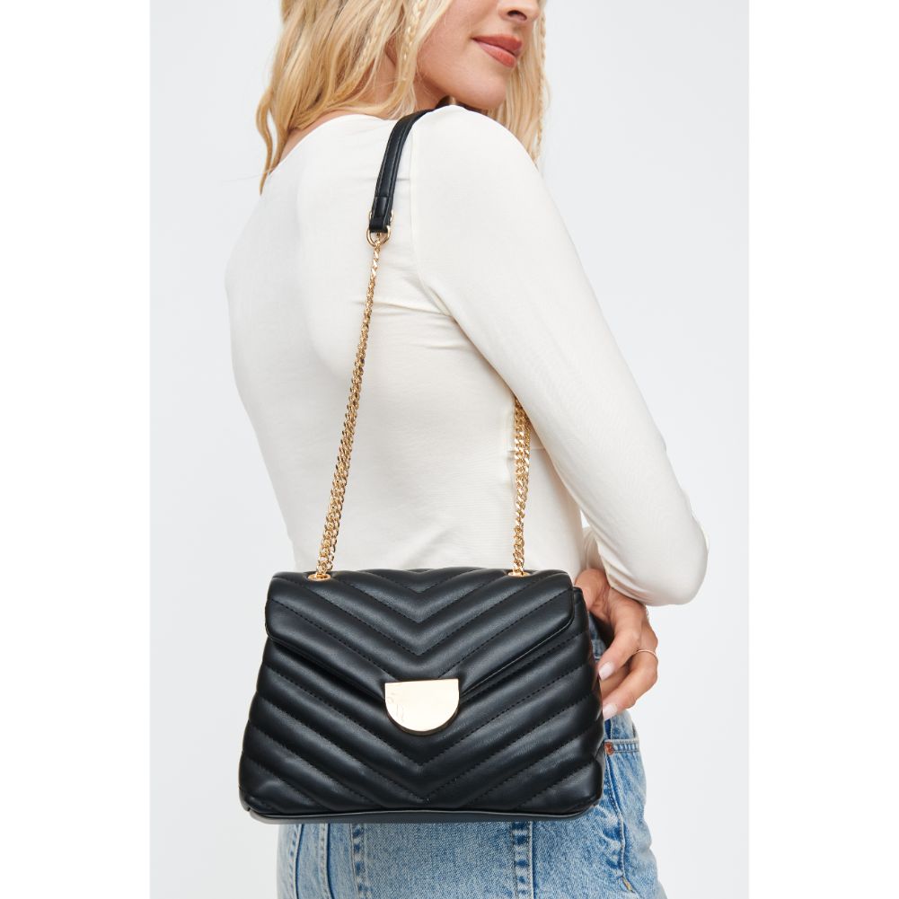 Woman wearing Black Sol and Selene Nora Crossbody 842017130468 View 1 | Black