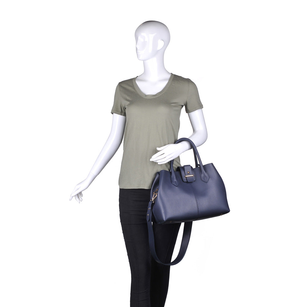 Product Image of Moda Luxe Bianca Satchel 842017116790 View 5 | Navy