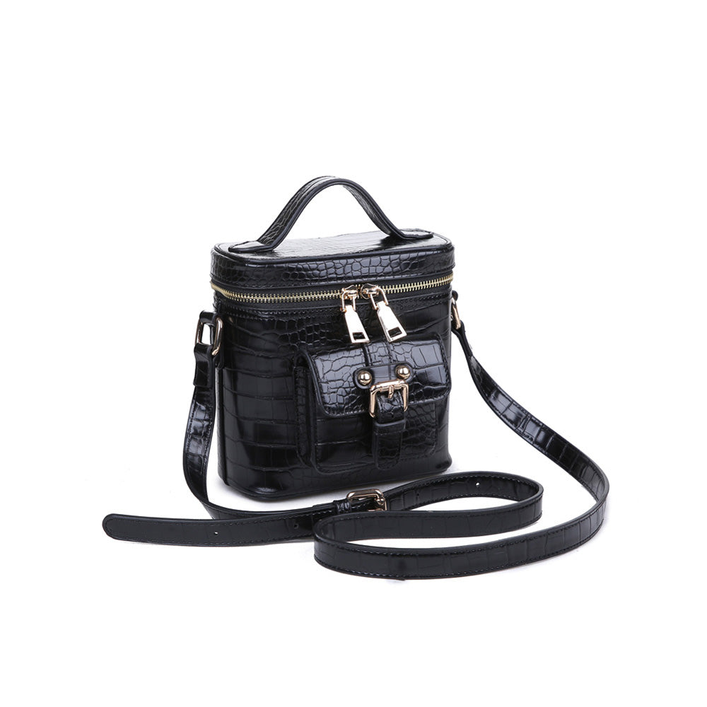 Product Image of Moda Luxe Voyage Croc Crossbody 842017115892 View 2 | Black