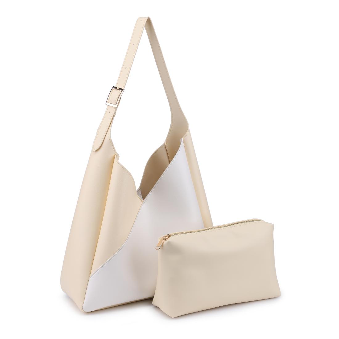 Woman wearing Ivory Butter Moda Luxe Frankie Hobo 842017138549 View 6 | Ivory Butter