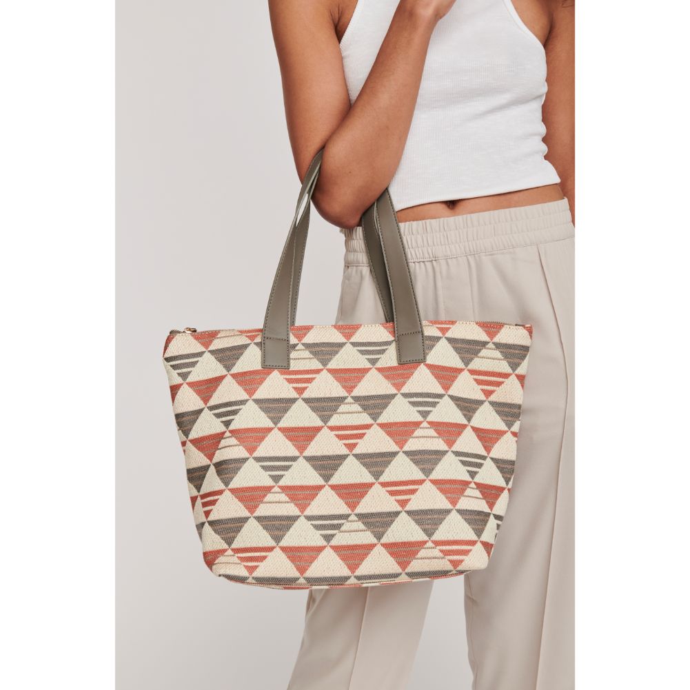 Woman wearing Grey Moda Luxe Quinn Tote 842017124504 View 1 | Grey