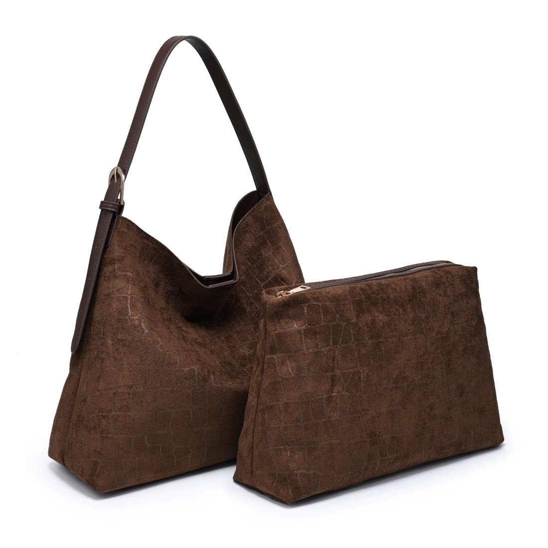 Moda Luxe Neve Croco Tote 842017142430 View 6 | Chocolate