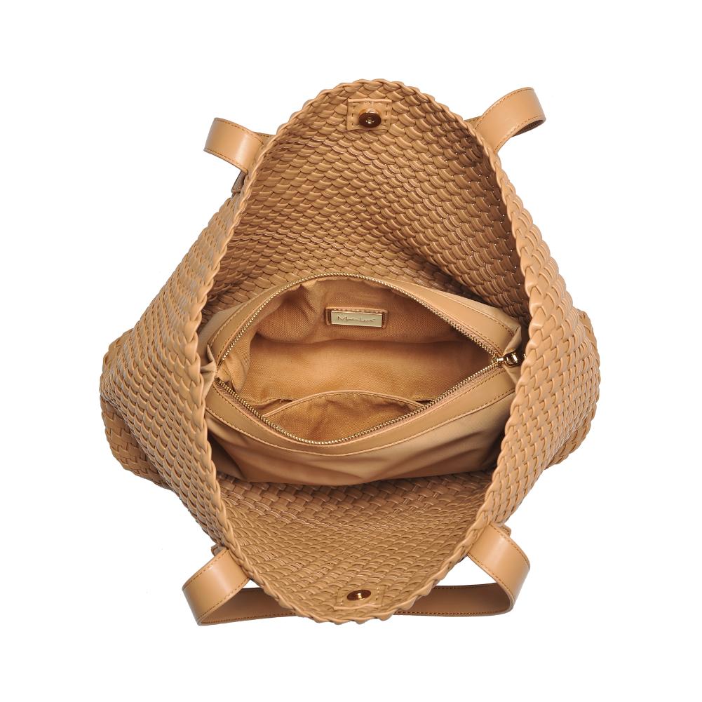 Woman wearing Tan Moda Luxe Piquant Tote 842017135609 View 9 | Tan