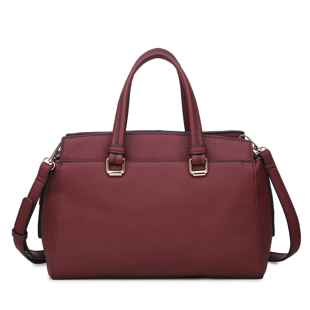 Product Image of Moda Luxe Boston Satchel 842017115717 View 1 | Burgundy