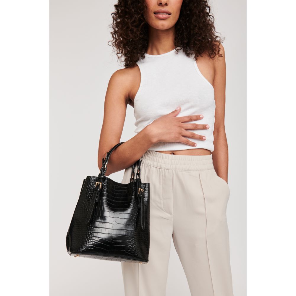 Woman wearing Black Moda Luxe Kirsten Crossbody 842017126270 View 2 | Black