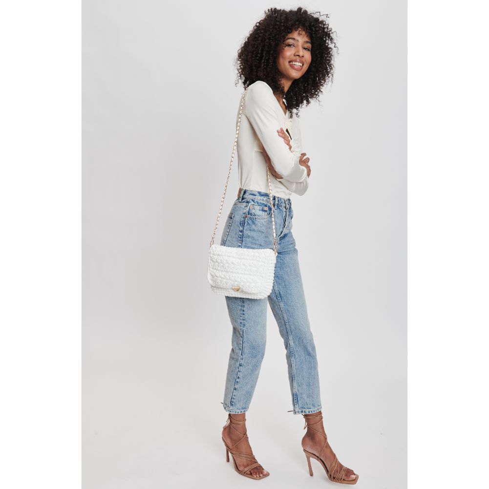 Woman wearing Cream Sol and Selene Annalise Crossbody 842017132288 View 3 | Cream
