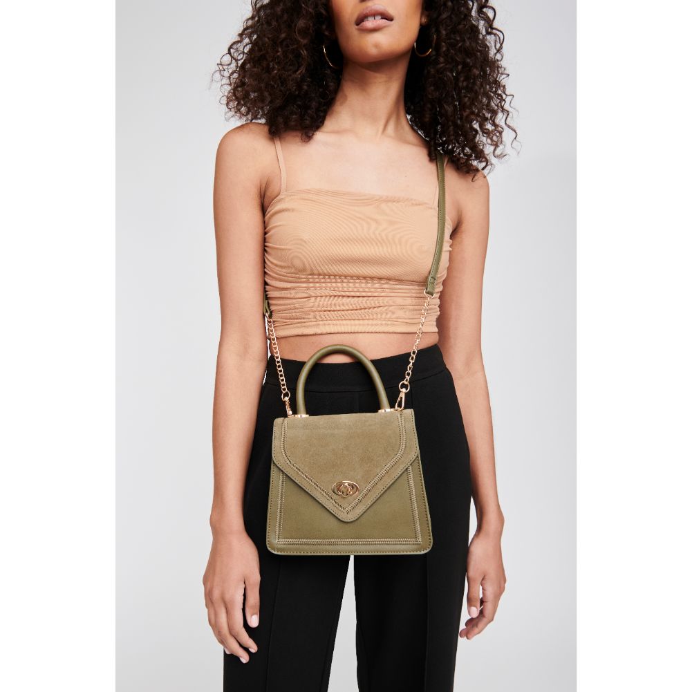 Woman wearing Olive Moda Luxe Marie Crossbody 842017121244 View 1 | Olive