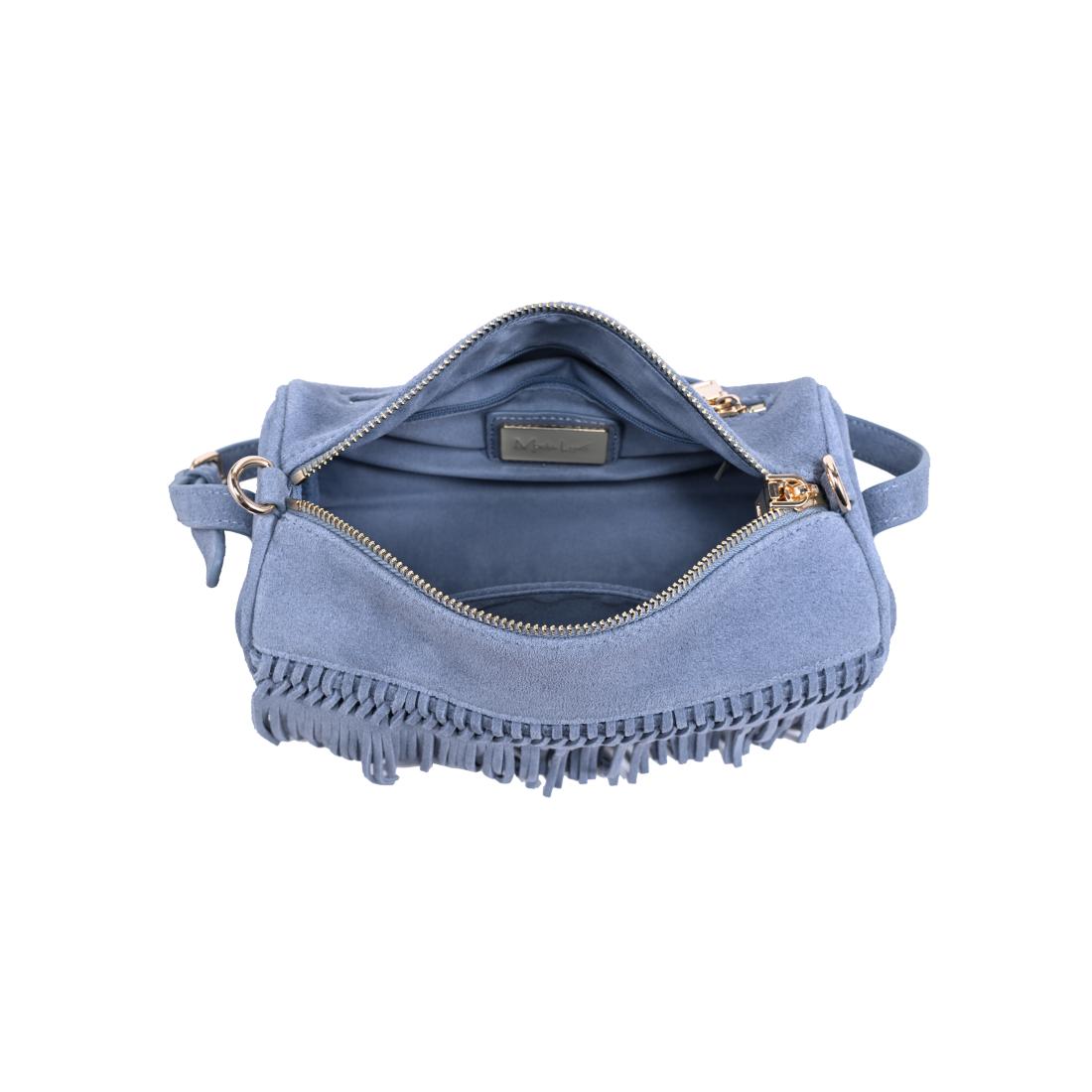 Woman wearing Slate Moda Luxe Emmi Shoulder Bag 842017140474 View 9 | Slate