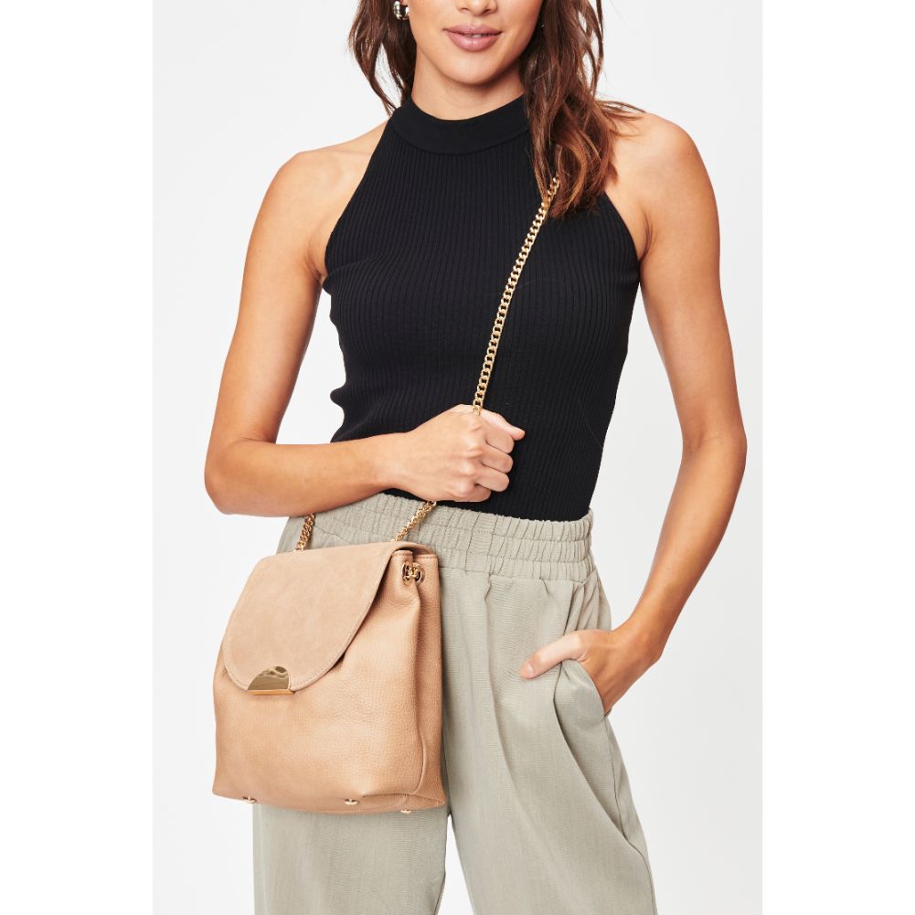 Woman wearing Natural Sol and Selene Breanna Crossbody 842017128595 View 1 | Natural