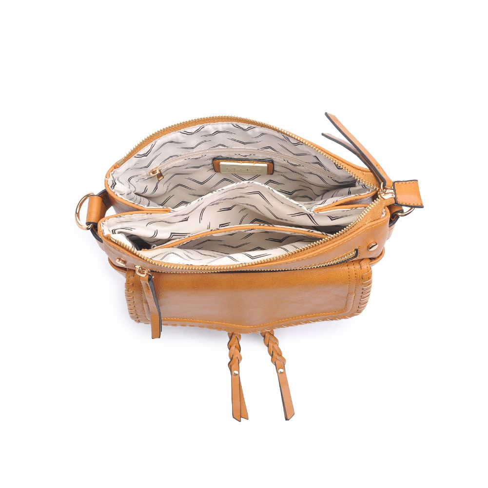 Woman wearing Mustard Moda Luxe Leslie Messenger 842017128205 View 9 | Mustard