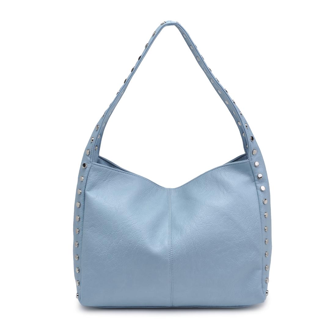 Woman wearing Ice Blue Moda Luxe Misty Hobo 842017137207 View 7 | Ice Blue