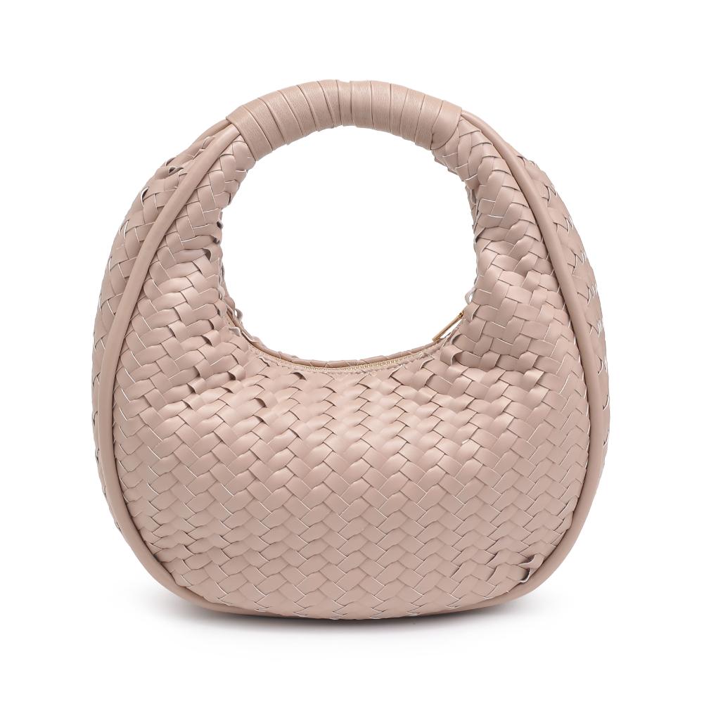 Woman wearing Natural Moda Luxe Cassidy Clutch 842017136316 View 7 | Natural