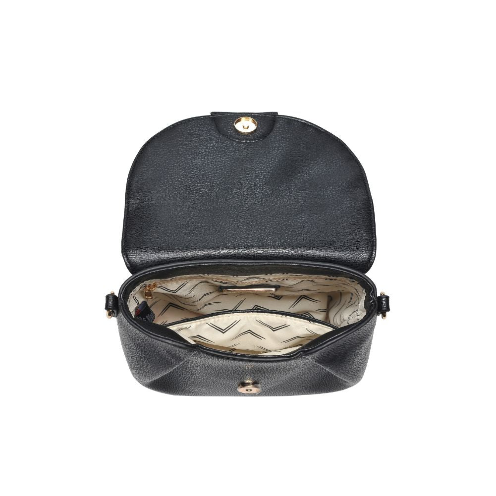 Woman wearing Black Moda Luxe Alana Messenger 842017127116 View 9 | Black