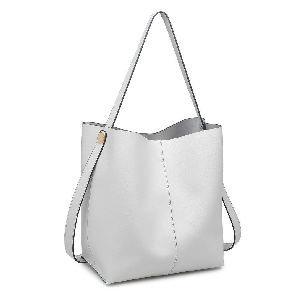 Product Image of Moda Luxe Liberty Tote 842017112969 View 2 | Ice Grey