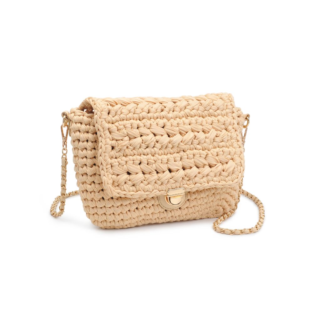 Woman wearing Natural Moda Luxe Annalise Crossbody 842017132257 View 6 | Natural