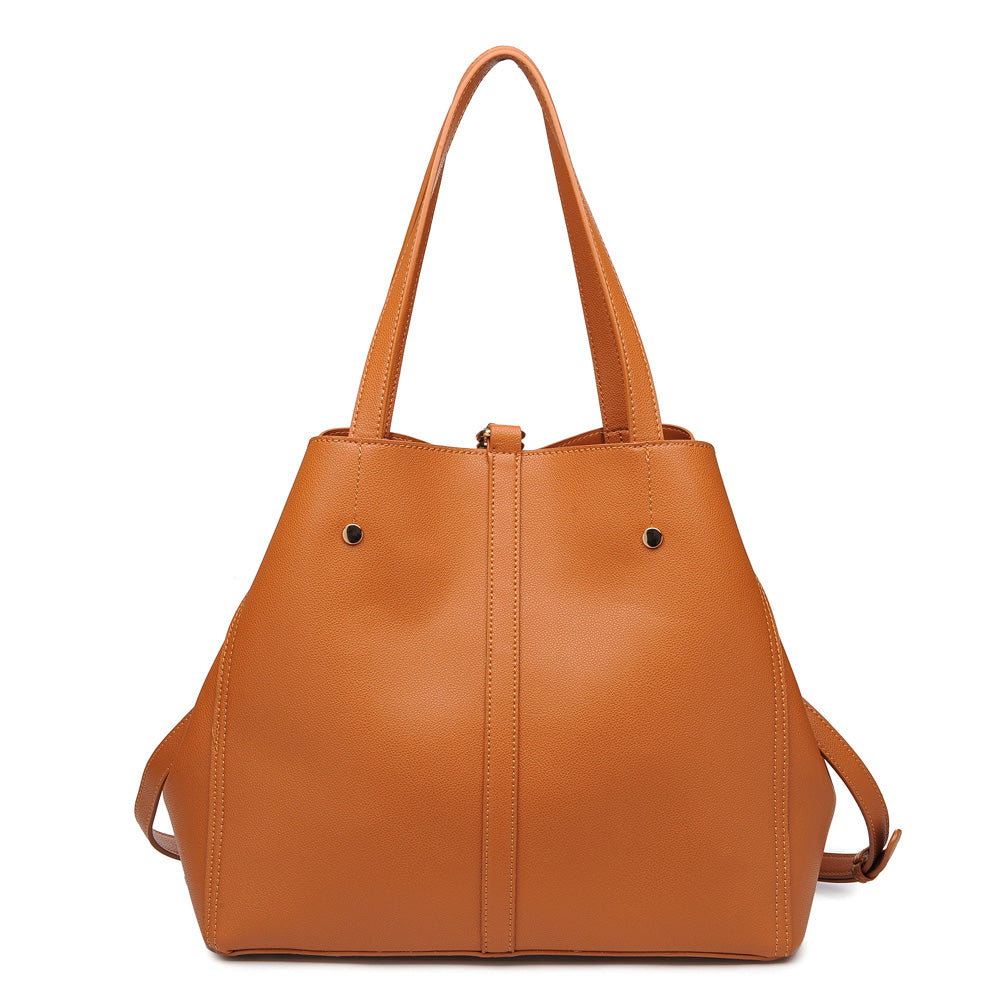 Product Image of Moda Luxe Josephine Satchel 842017116868 View 3 | Tan