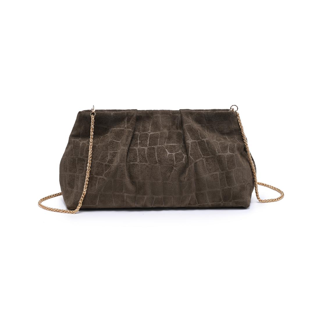 Moda Luxe Elva Croco Clutch 842017142263 View 5 | Olive