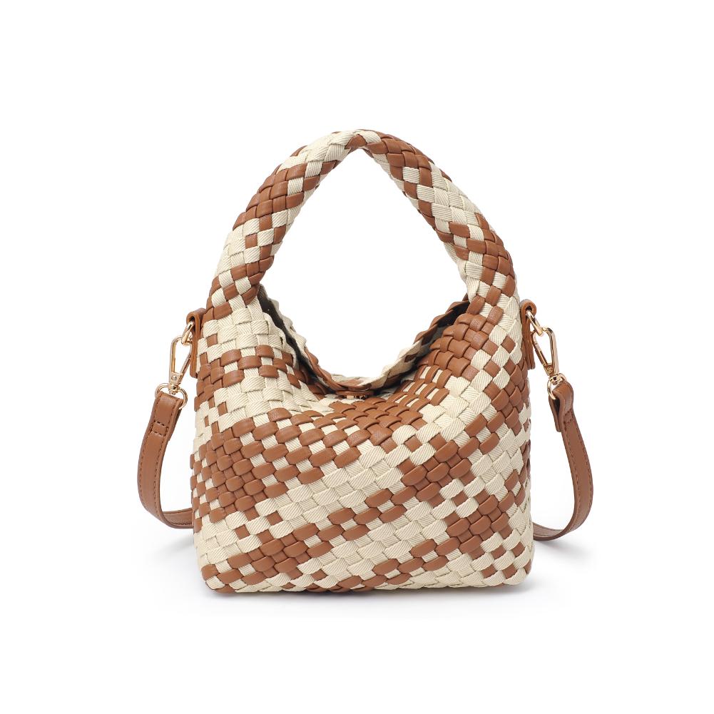 Woman wearing Chocolate Ivory Moda Luxe Jessamine Crossbody 842017135739 View 5 | Chocolate Ivory