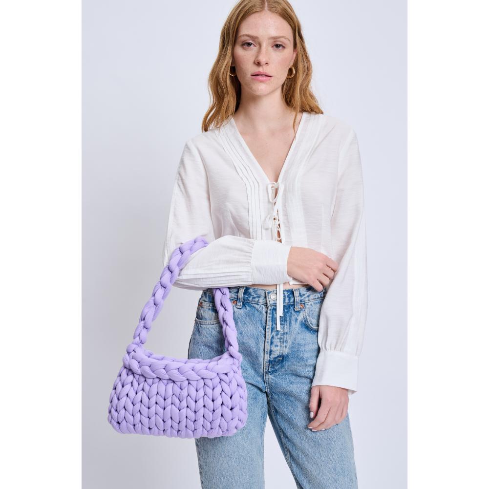 Woman wearing Lilac Sol and Selene Trendelle Hobo 842017134947 View 2 | Lilac