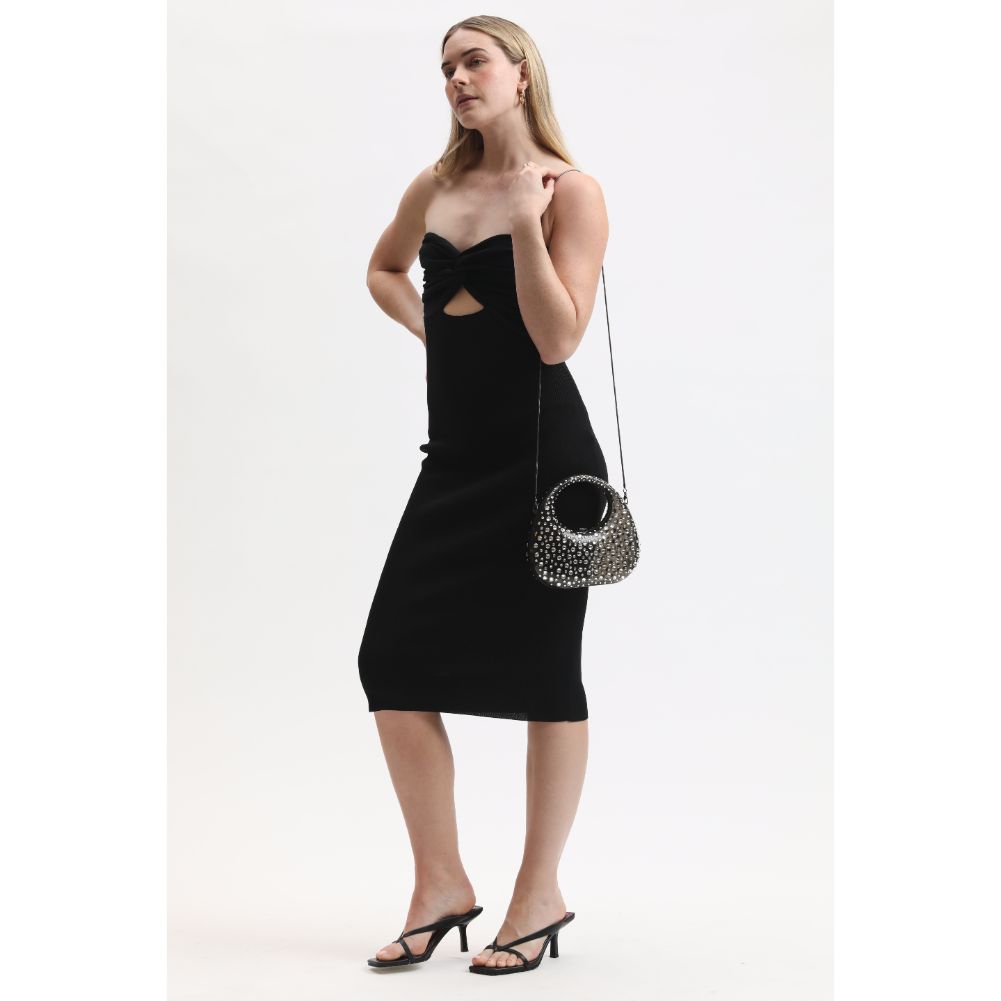 Woman wearing Smoke Sol and Selene Vianca Evening Bag 842017133971 View 4 | Smoke