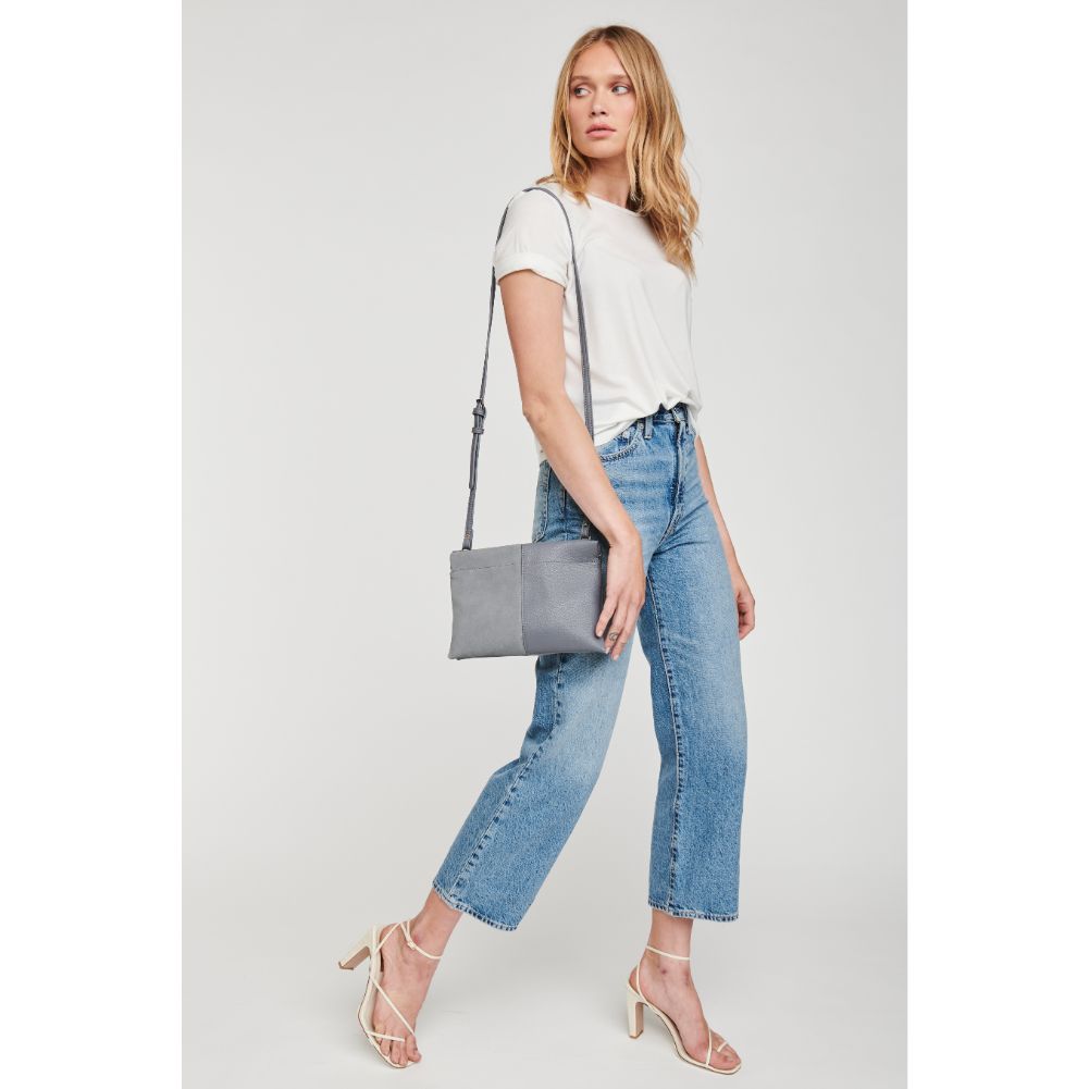 Woman wearing Slate Moda Luxe Aston Crossbody 842017126331 View 3 | Slate