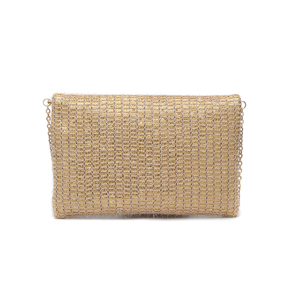 Product Image of Moda Luxe Cleo Clutch 842017115236 View 3 | Mustard