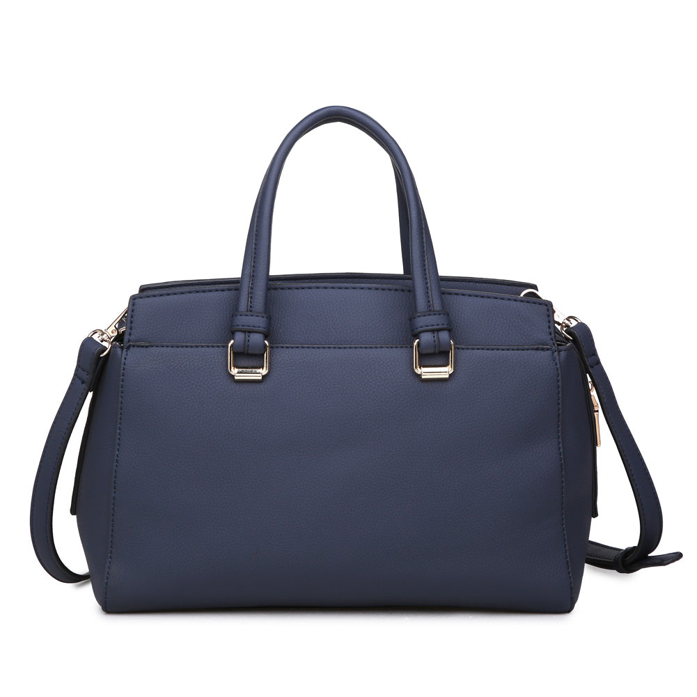 Product Image of Product Image of Moda Luxe Boston Satchel 842017115700 View 3 | Navy