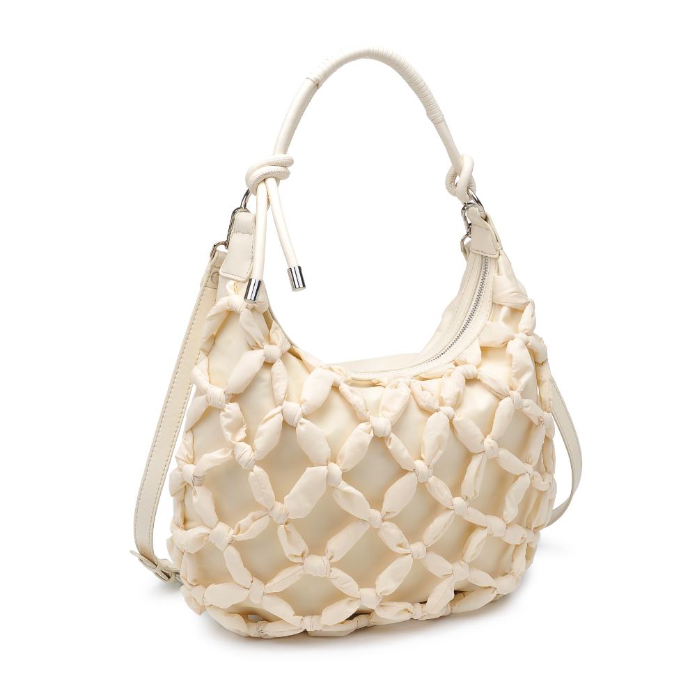 Woman wearing White Moda Luxe Leslie Hobo 842017135661 View 6 | White