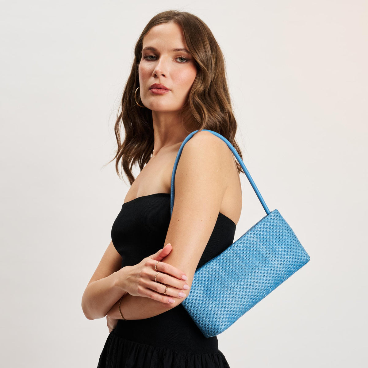Woman wearing Denim Moda Luxe Lucy - ST Shoulder Bag 842017141976 View 1 | Denim