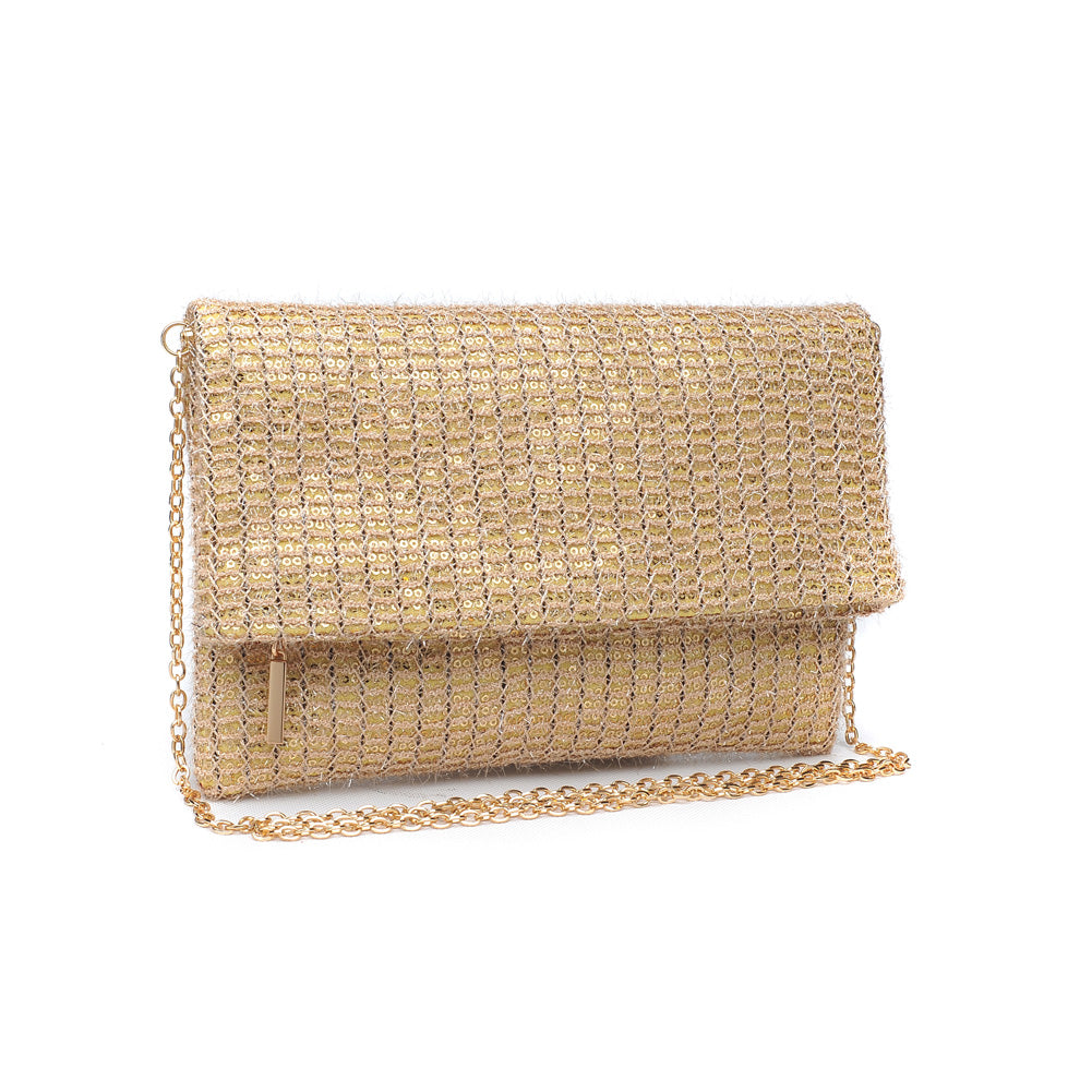 Product Image of Moda Luxe Cleo Clutch 842017115236 View 2 | Mustard