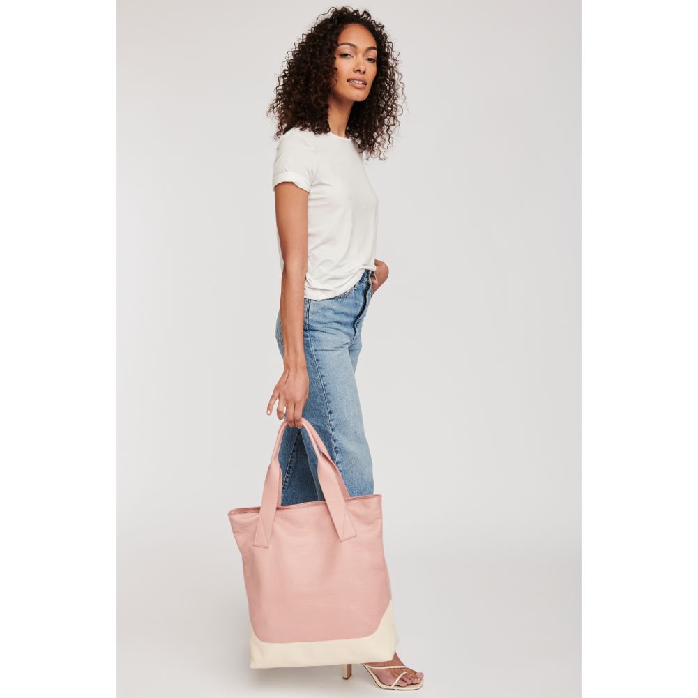 Woman wearing Pink Moda Luxe Francesca Tote 842017111900 View 3 | Pink