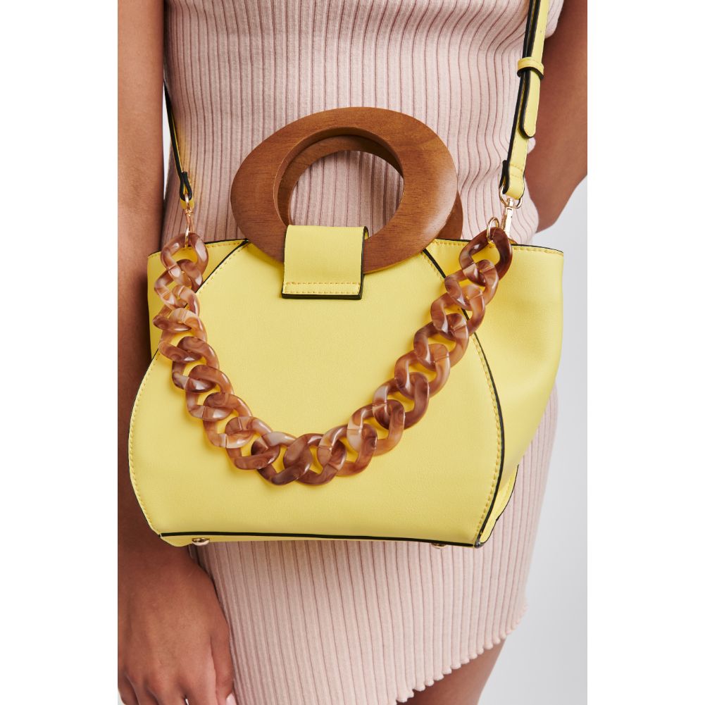 Woman wearing Sunflower Moda Luxe Cora Crossbody 842017124290 View 2 | Sunflower