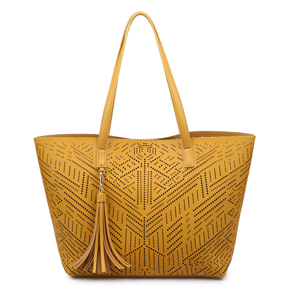 Product Image of Moda Luxe Wanderlust Tote 842017110941 View 1 | Mustard