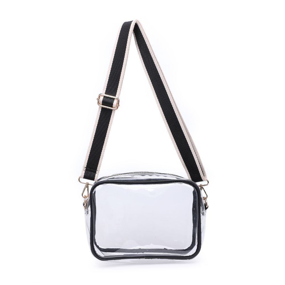 Woman wearing Clear Black Moda Luxe Christina Crossbody 842017133520 View 5 | Clear Black