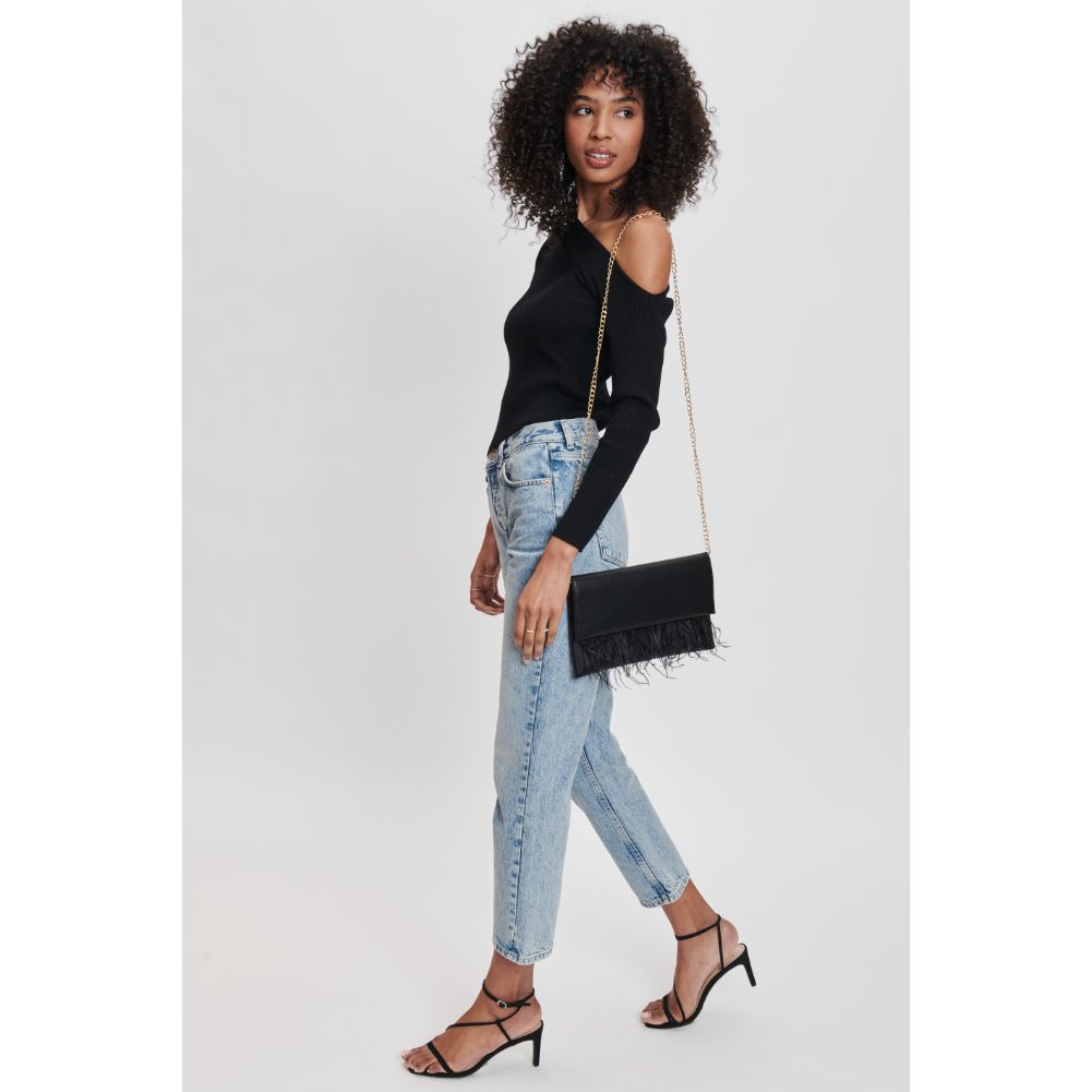 Woman wearing Black Sol and Selene Everlee Clutch 842017131113 View 3 | Black