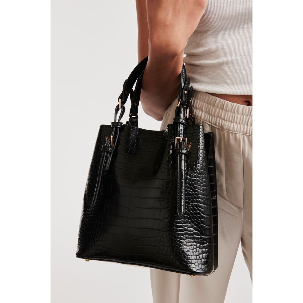 Woman wearing Black Moda Luxe Kirsten Crossbody 842017126270 View 1 | Black