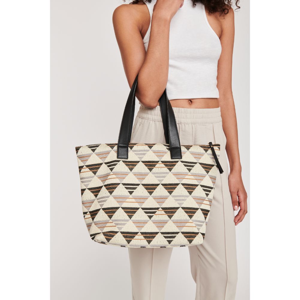 Woman wearing Black Multi Moda Luxe Quinn Tote 842017124481 View 1 | Black Multi