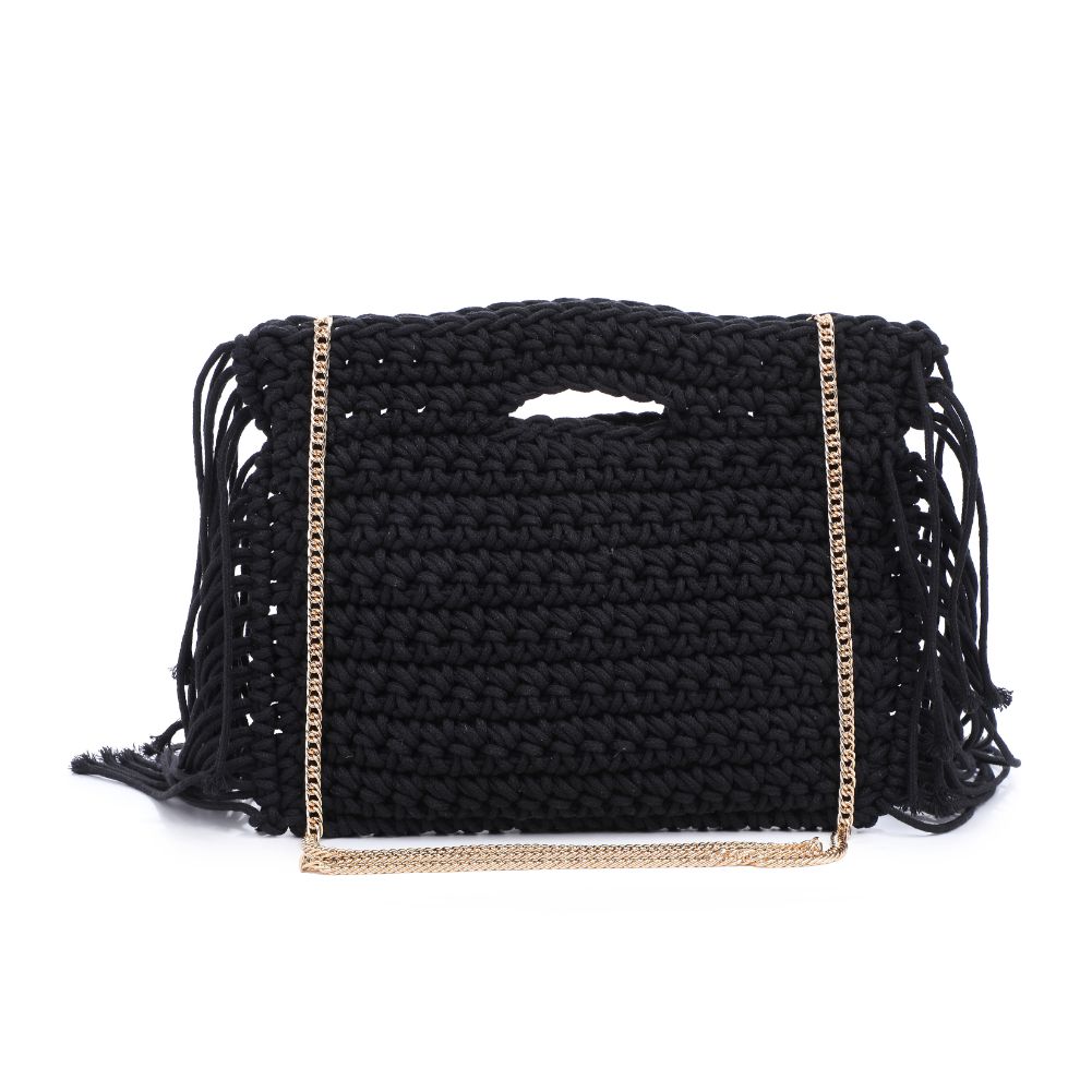 Woman wearing Black Moda Luxe Frankie Handbag 842017129738 View 7 | Black