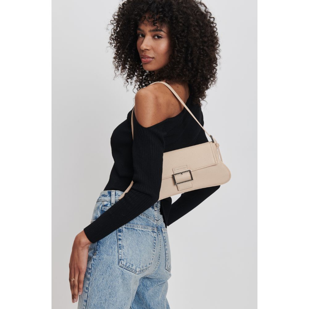 Woman wearing Almond Moda Luxe Fia Shoulder Bag 842017132561 View 2 | Almond