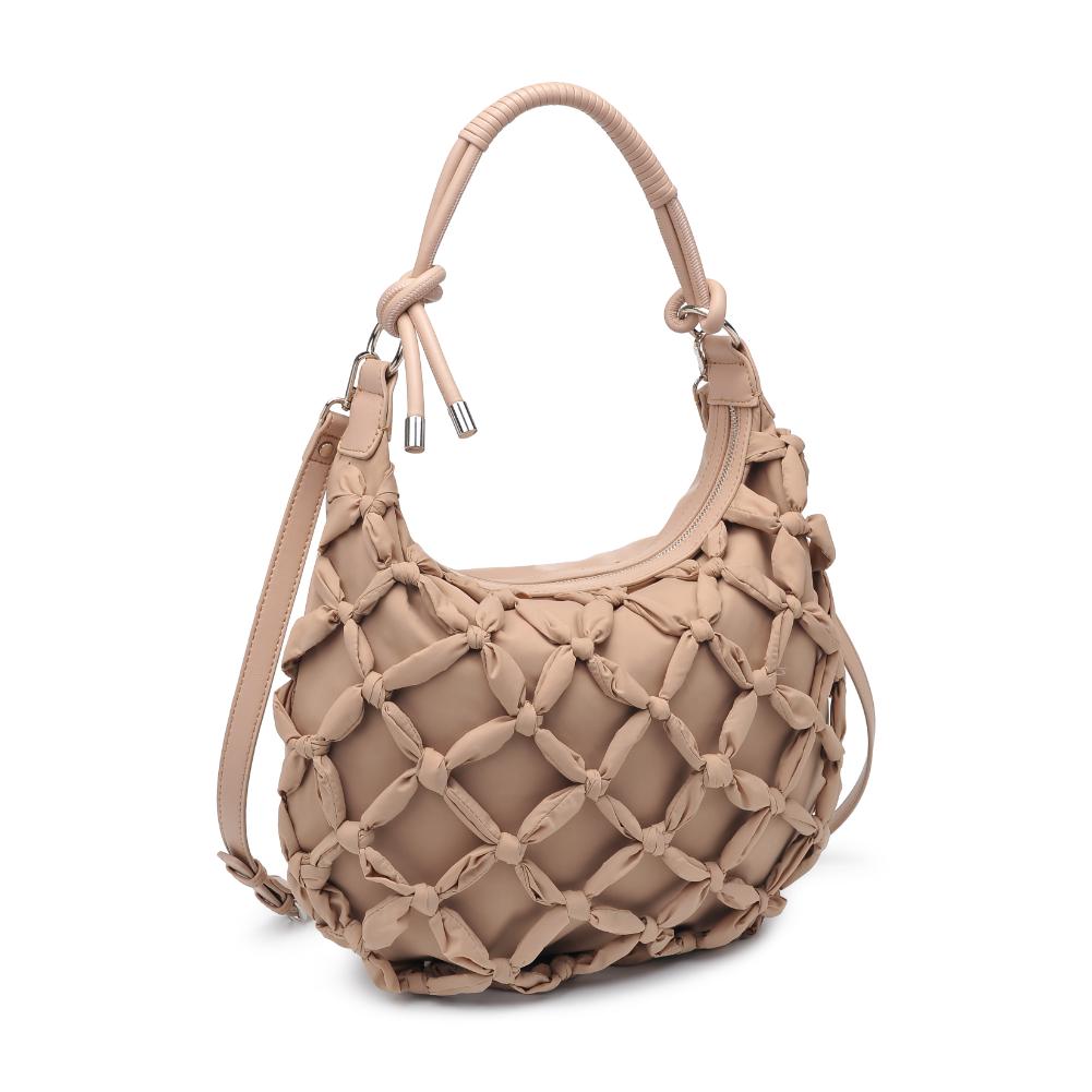 Woman wearing Natural Moda Luxe Leslie Hobo 842017135654 View 6 | Natural
