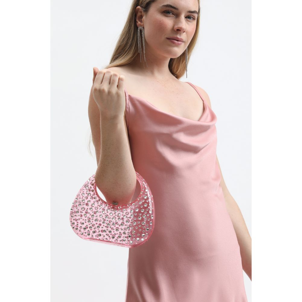 Woman wearing Pink Sol and Selene Vianca Evening Bag 842017133988 View 1 | Pink