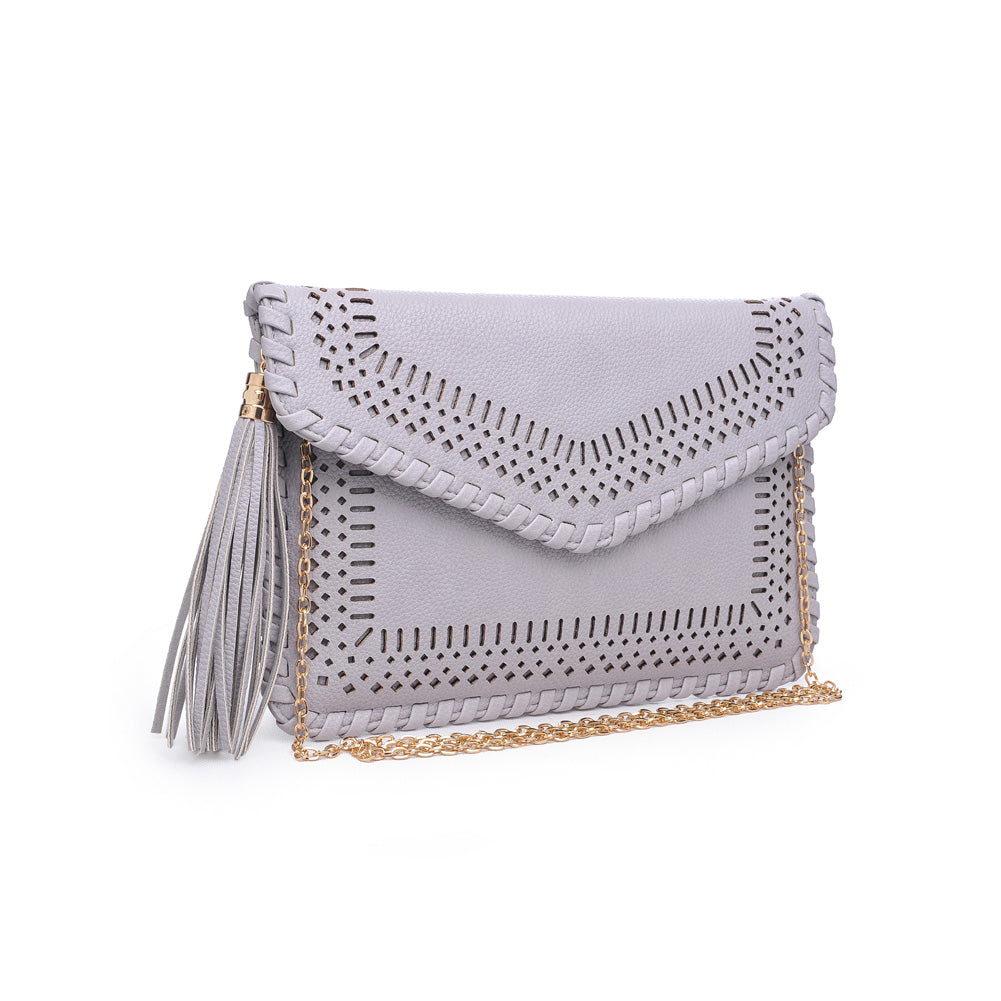 Product Image of Moda Luxe Daisy Clutch 842017118619 View 2 | Grey